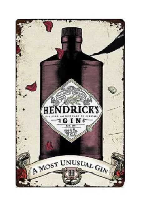 7 Placas decorativas retro, novas, de Whiskys e + bebidas, 30 x 20 cm.