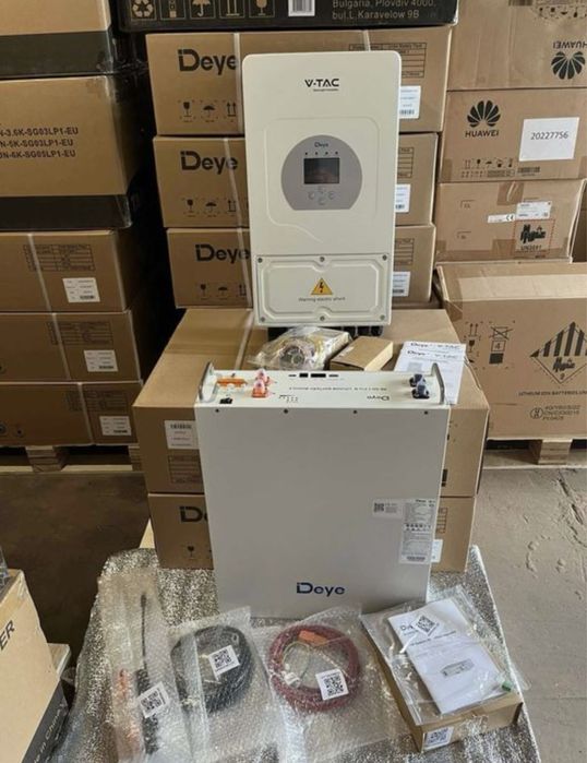 В НАЛИЧИИ в Одессе.Комплект Deye SUN-5K+батарея Deye SE-G5. Монтаж