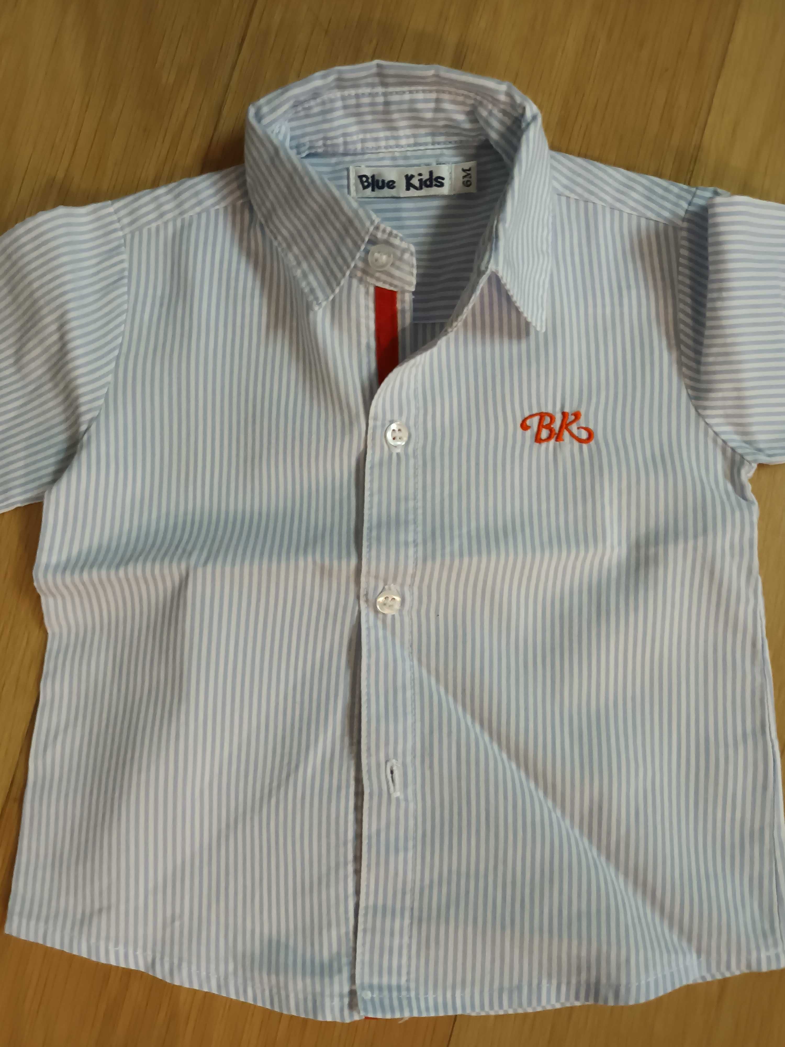 Camisa Branca Riscas, 6M