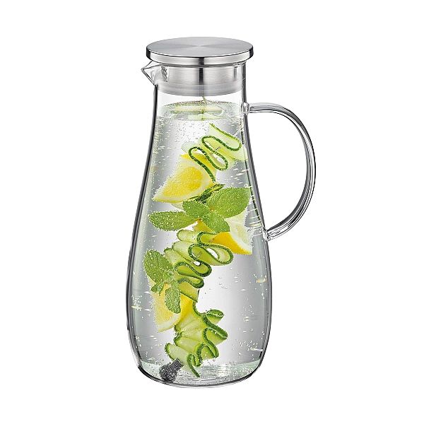 Szklany dzbanek na wodę Cilio Tropicana ze spiralą na owoce 2,0 l