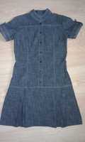 Sukienka S 36/38 dżinsowa damska jeansowa tunika plisowana