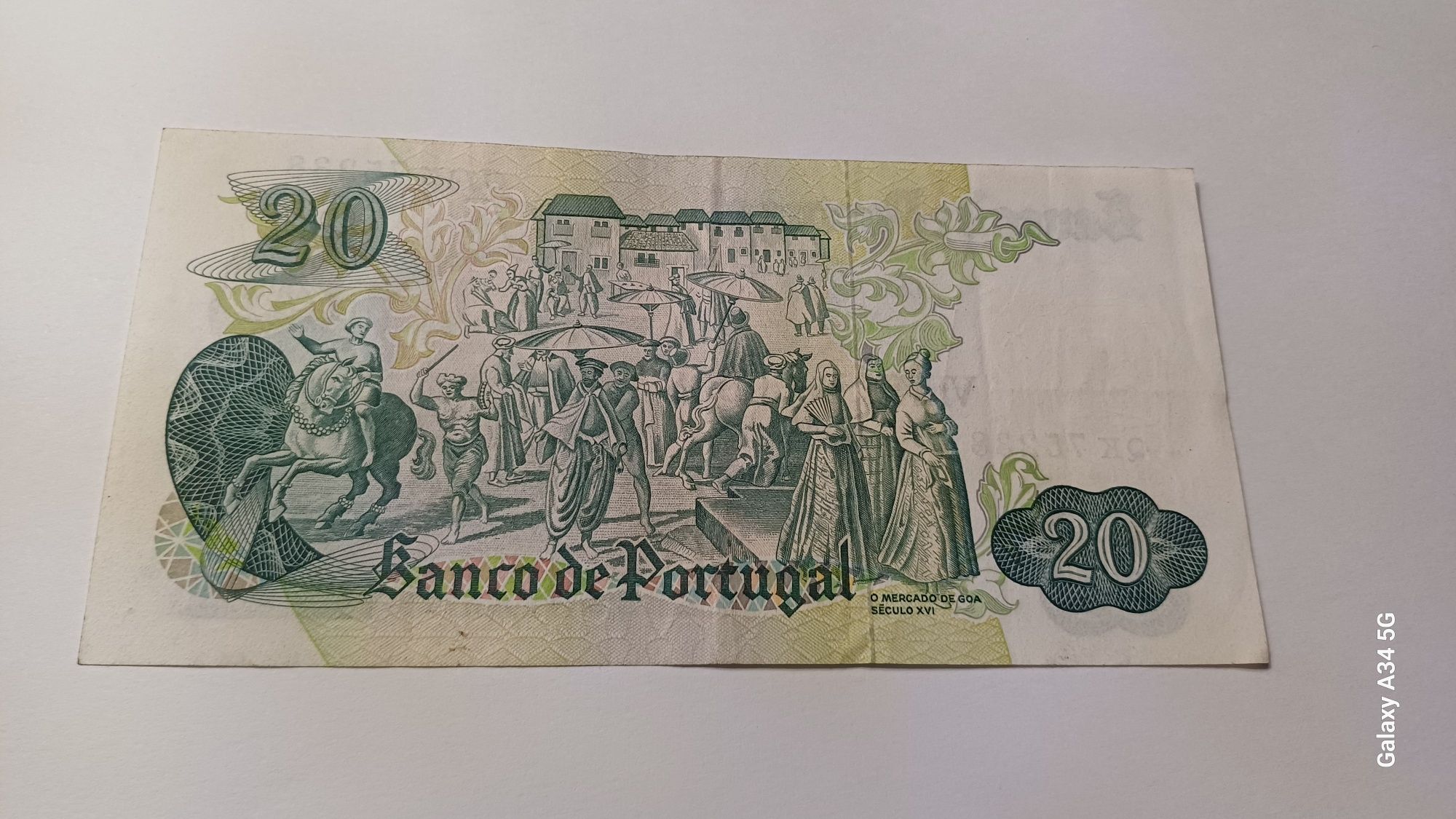 PORTUGAL--20 escudos Garcia Orta nota portuguesa