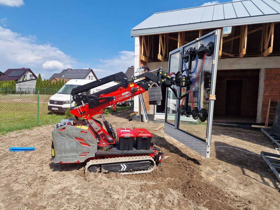 Mini żuraw/manipulator do szklenia okien,fasad wynajem jekko maeda bg