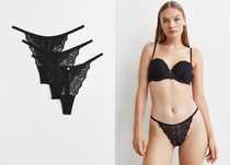 Majtki XL Koronkowe figi thong 3-pak nowa kolekcja PROMOCJA