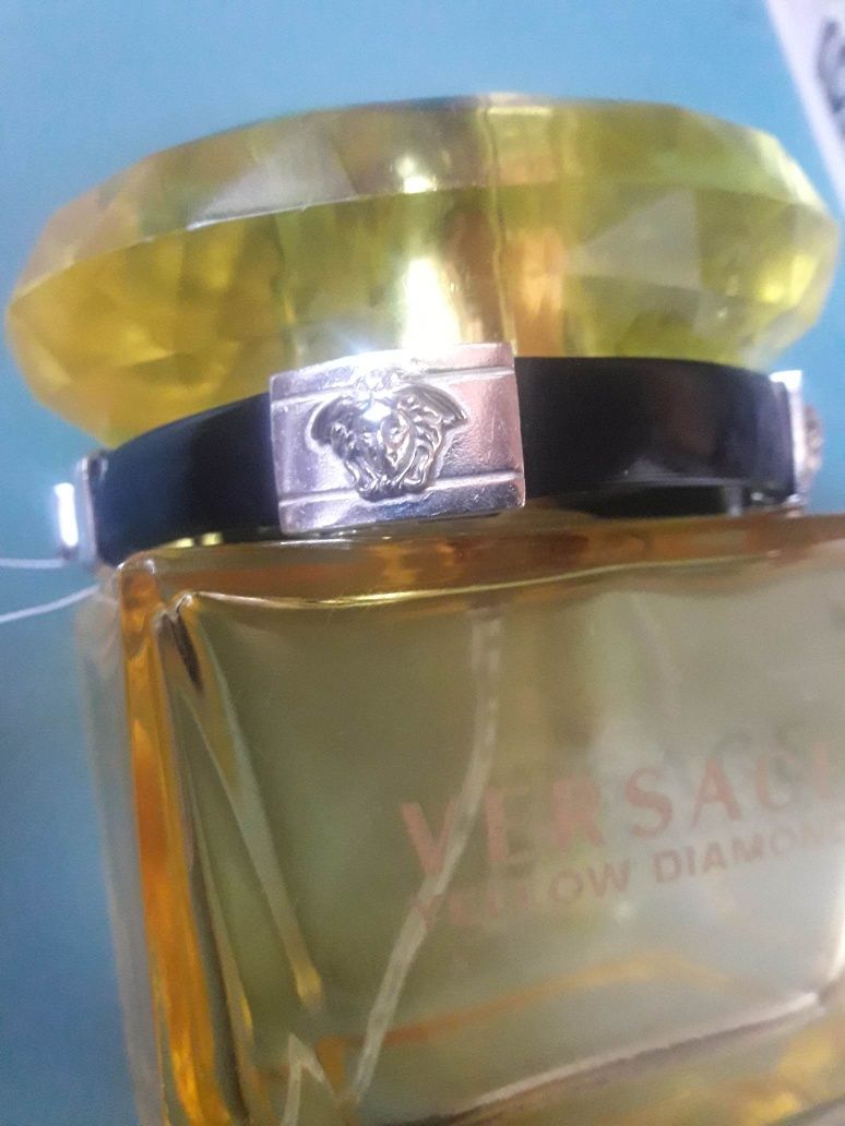 Браслет серебряный Versace каучук вставки серебро 925