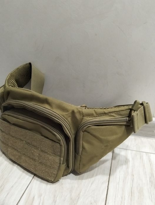 Тактична нагрудна поясна сумка бананка ARMORBAG пісочний coyote