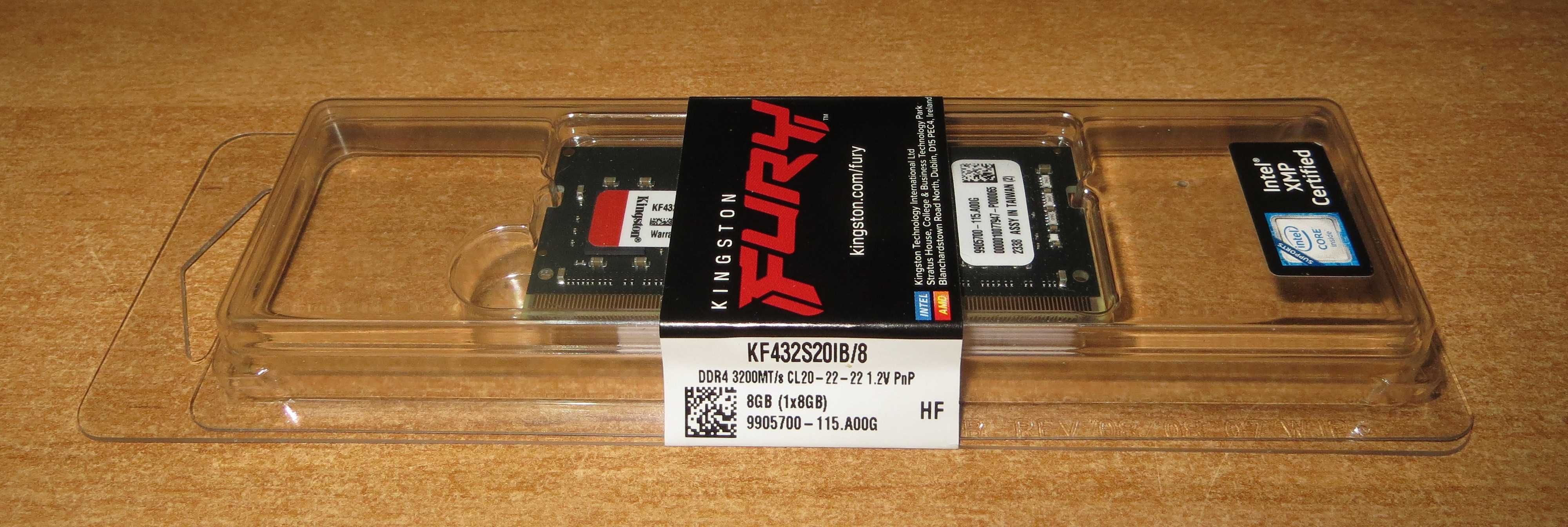 Оперативна пам'ять Kingston Fury  DDR4-3200 8192 MB PC4-25600