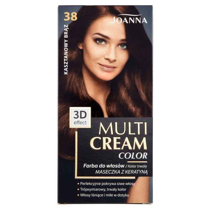 Joanna Multi Cream Color Farba Do Włosów 38 Kasztanowy Brąz (P1)