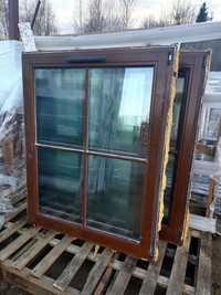 Solidne drewniane Okna 1500x1450, po demontażu, szprosy, nawiewniki