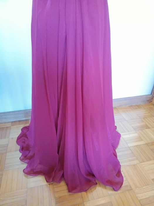 Vestido de cerimónia cor Bordeaux tamanho S