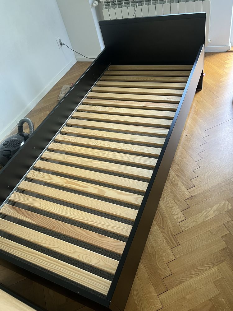 Lozko mlodziezowe czarne VOX 90x200
