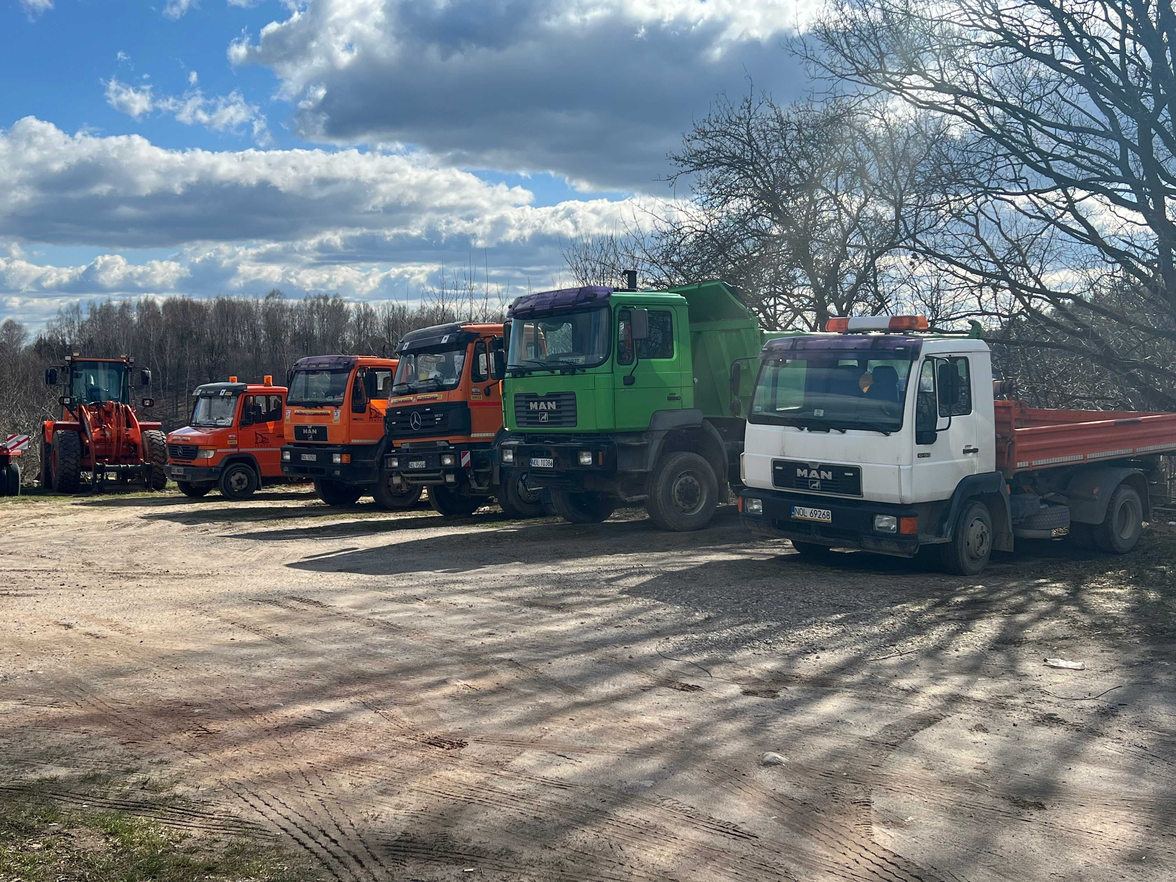 transport piachu żwiru piasku żwir piasek gruz wywrotka kamień ziemia