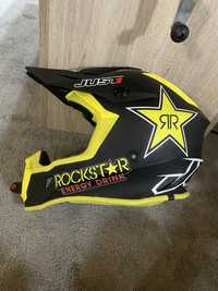 KASK JUSTI ROCKSTAR ! Czarno-zótty mat