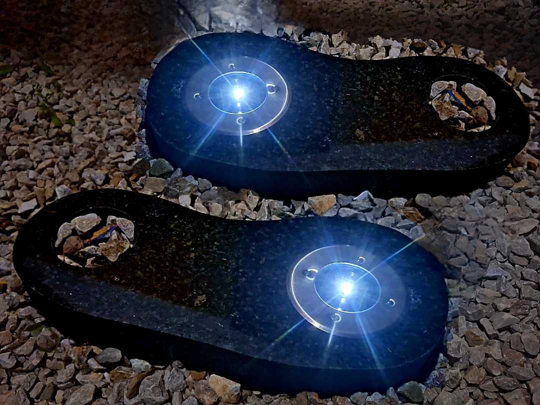 Granit, ozdoba ogrodowa, ścieżka, kamień, płytka, oświetlenie solarne