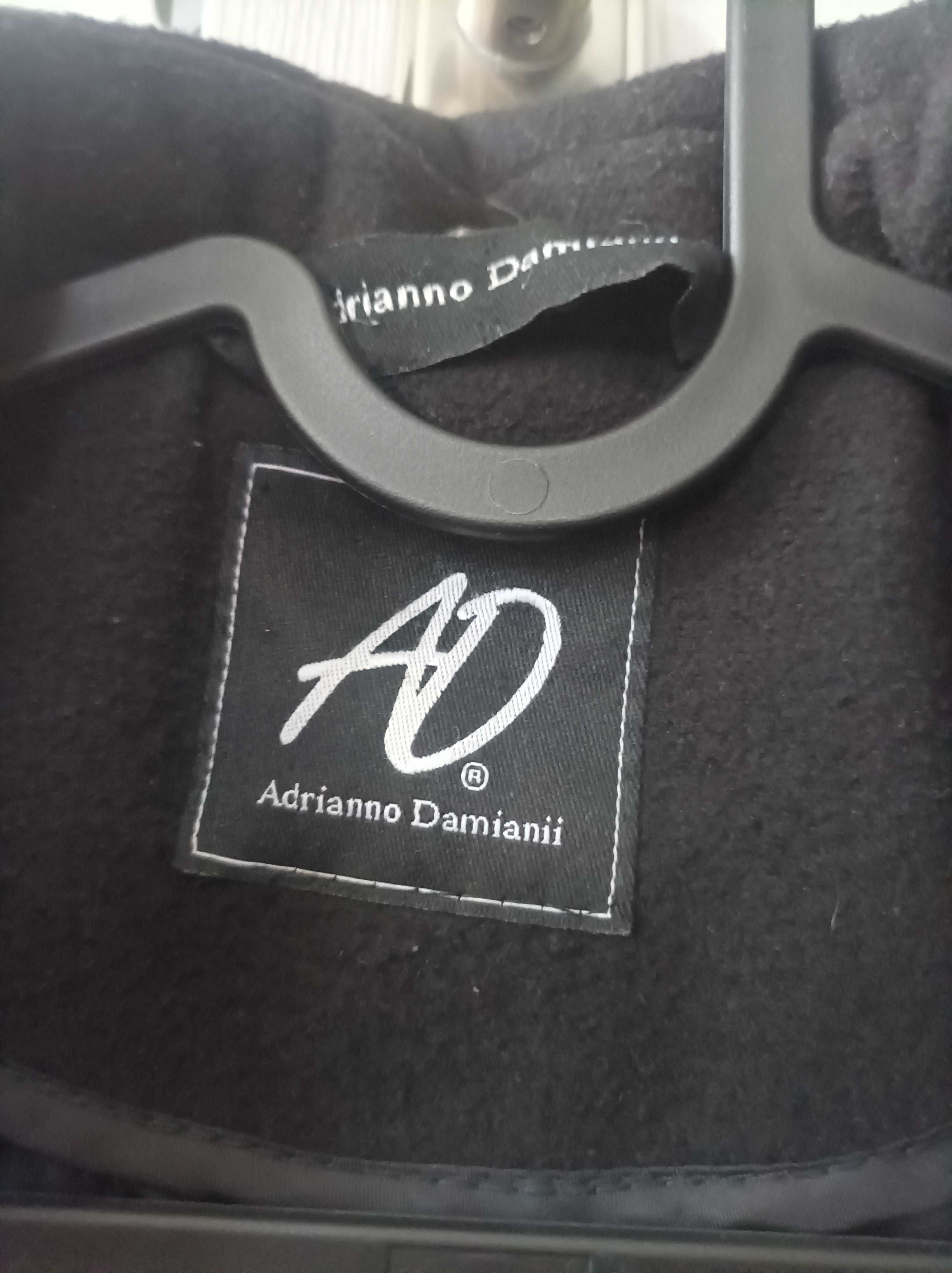 wełniany czarny płaszcz Adrianno Damianii orginalny wełna wool coat