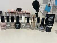Cabine de unhas + verniz + máquina de brocas
