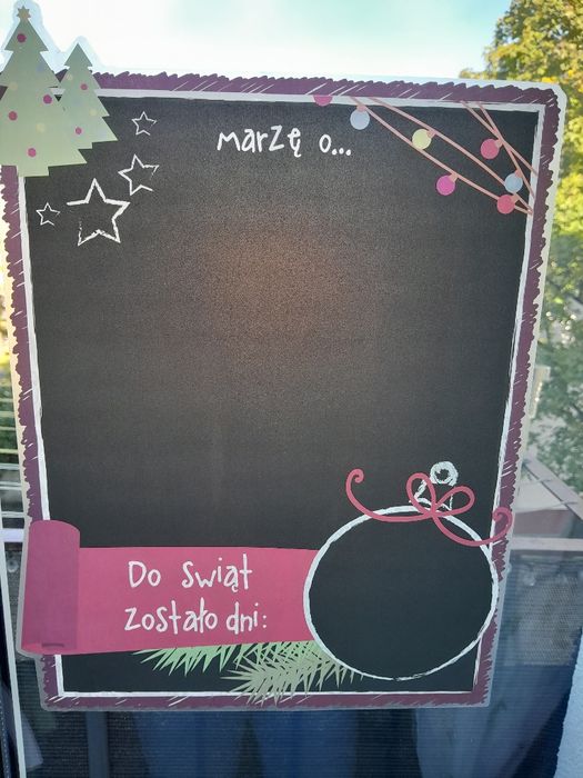Tablica naokienna kredowa świąteczna
