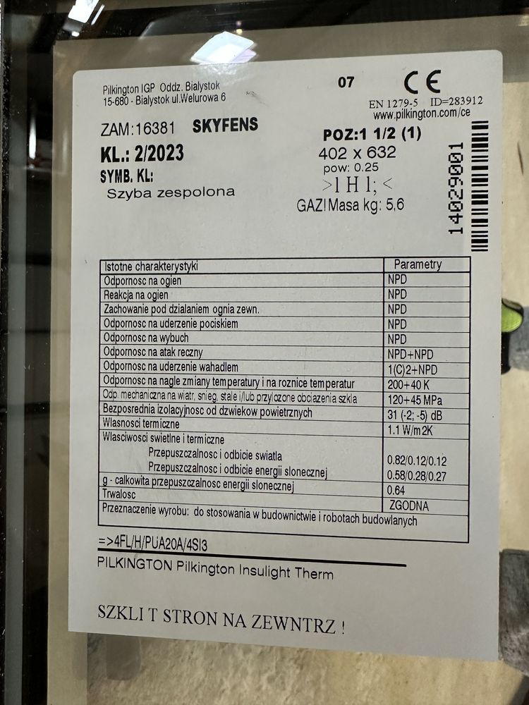 Okno dachowe Skylight Plus Thermo 55x78cm + Kołnierz