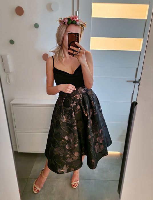 Coast L 40 rozkloszowana spódnica elegancka midi ślub wesele