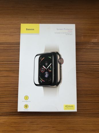 Защитное стекло 3D Baseus Apple watch 1,2,3,4,5 (Без упаковки)