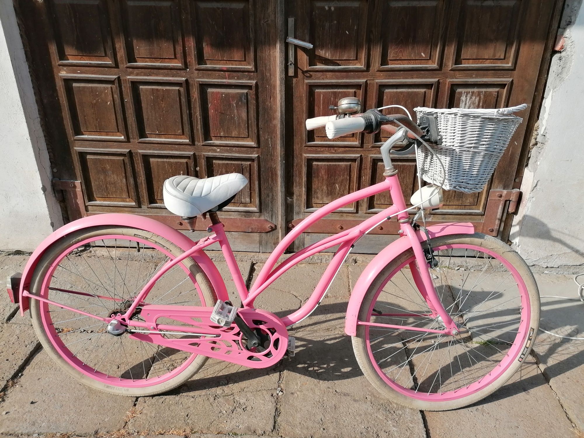 Rower damski cruiser różowy