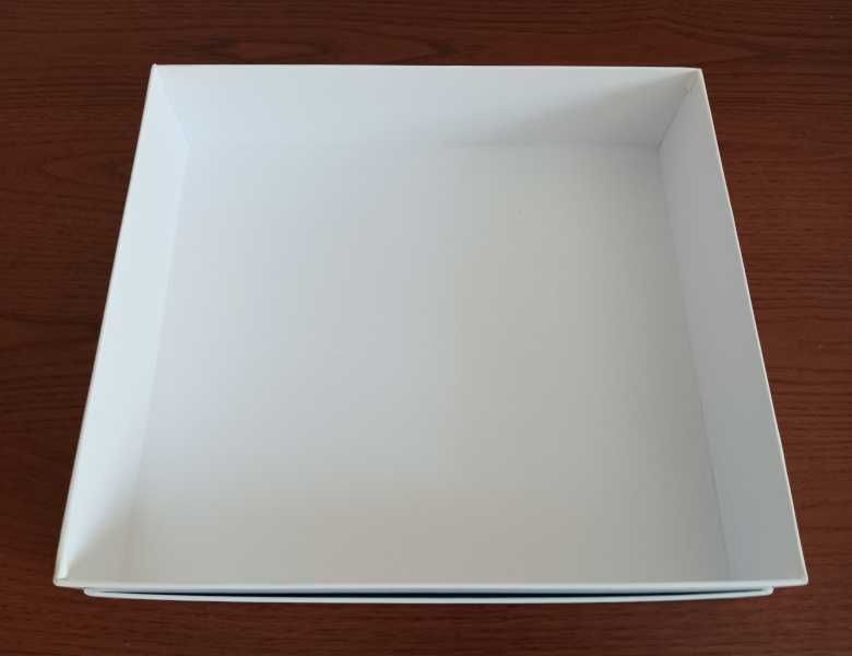 Pudełko ozdobne białe dekoracyjne box biały tacka 28 x 25 x 6,5 cm