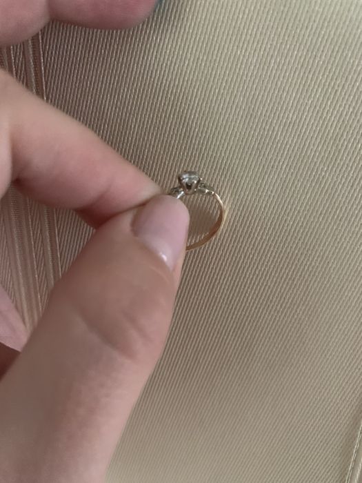 Золотое кольцо 585 проба цирконий фианит подарок на новый год