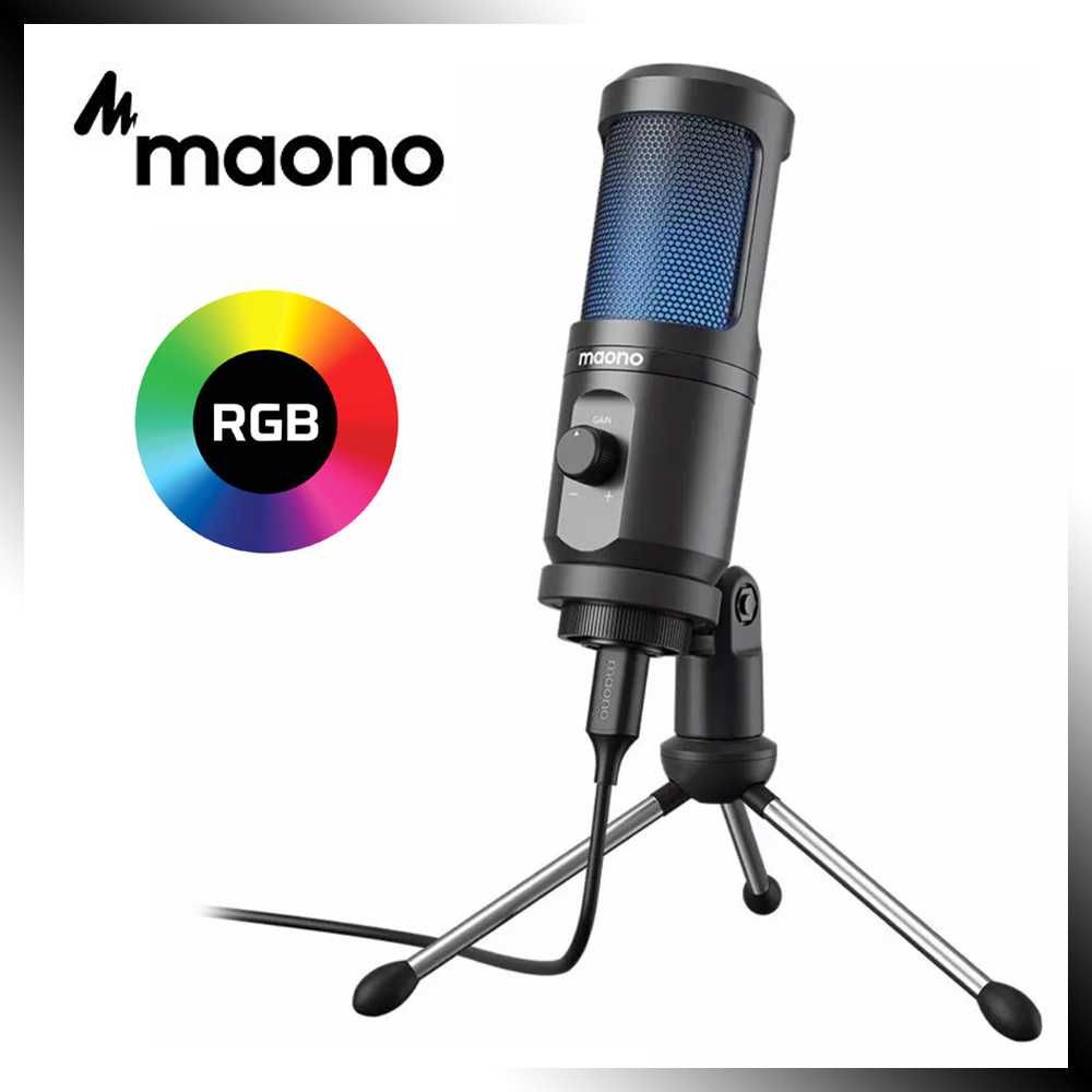 Микрофон конденсаторный USB Maono AU-PM461TR RGB для блогера