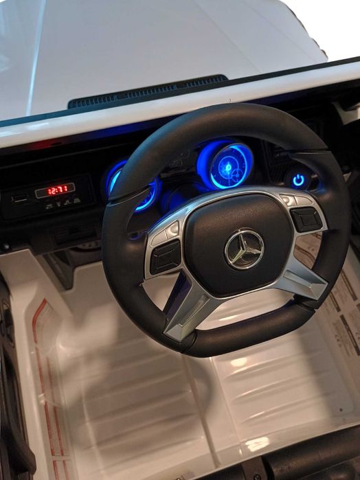 Mercedes Maybach G650-S auto elektryczne dla dzieci LED biały pilot