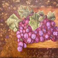 Картина маслом живопись натюрморт виноград Подарок к празднику