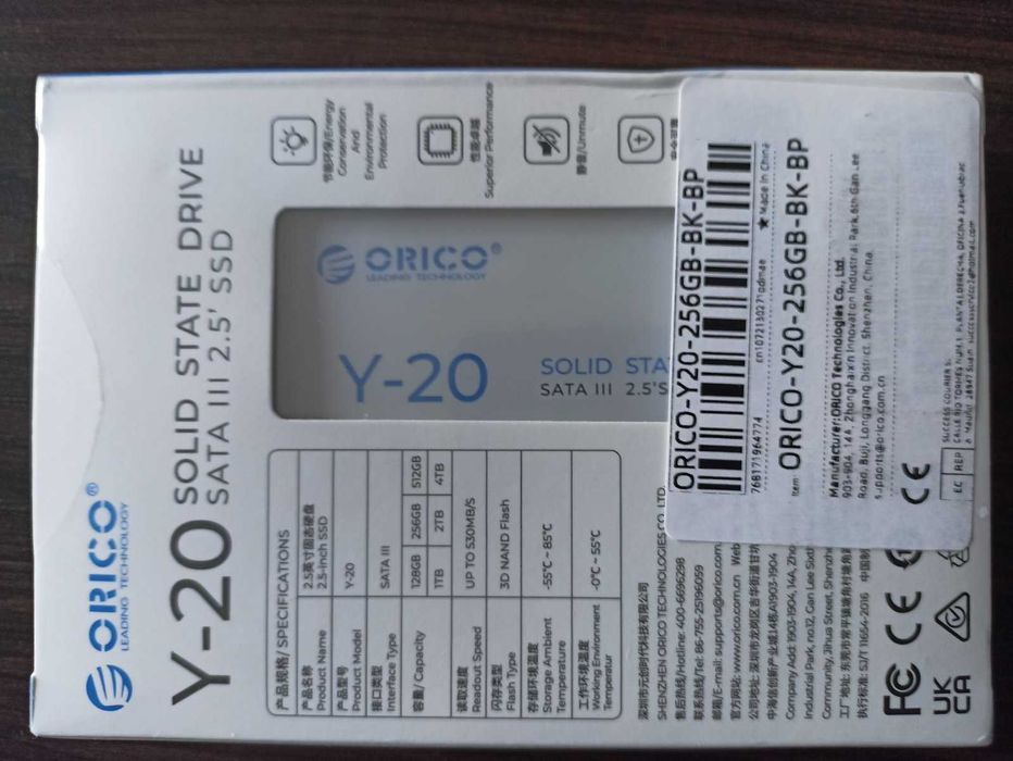 Новий SSD диск ORICO Y-20 об'ємом 256Gb.