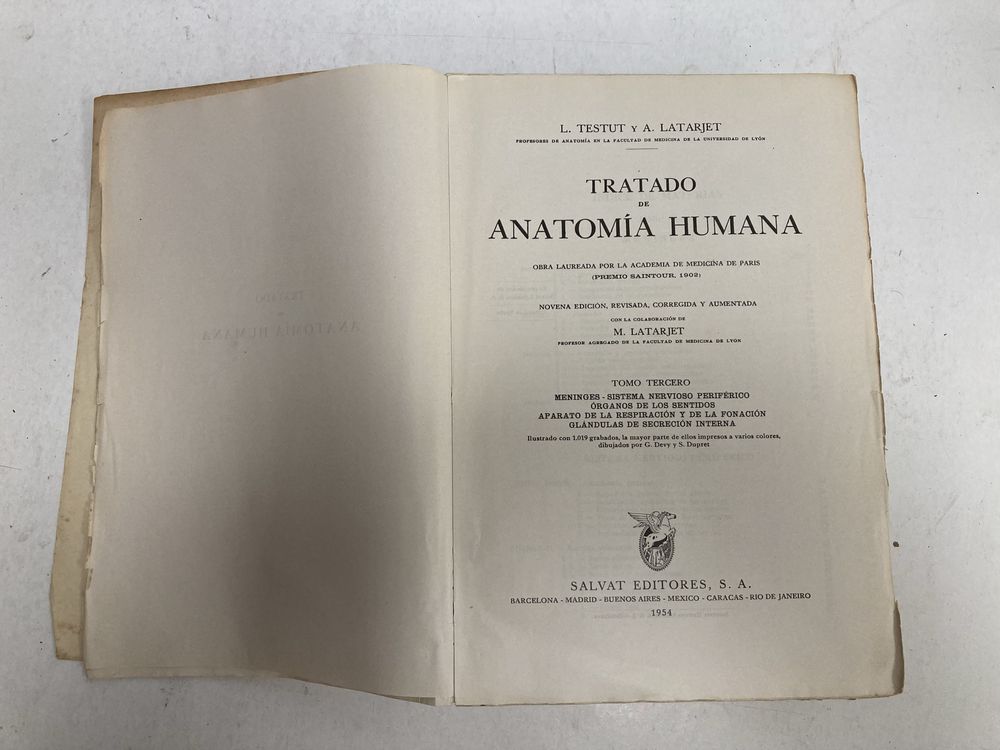 2 Livros antigos Tratado de Anatomia Humana, L. Testut