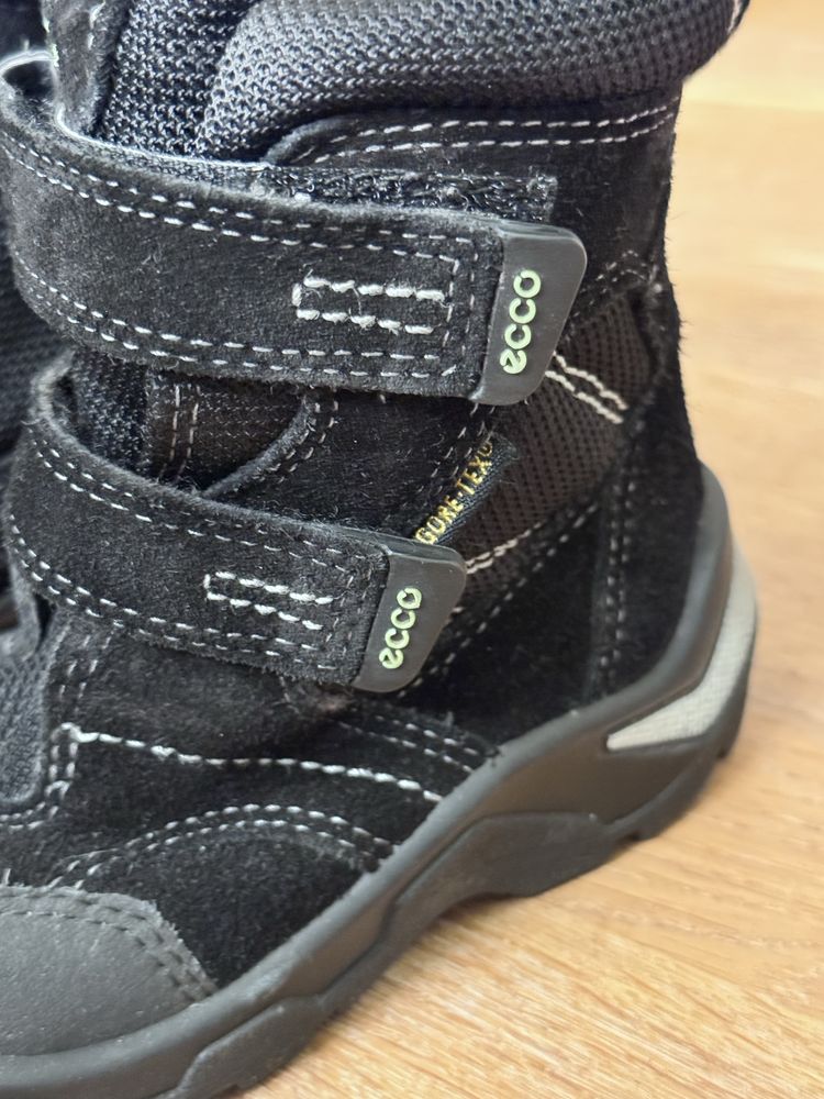 Kozaki sniegowce na zimę 24 czarne goretex idealne na rzepy