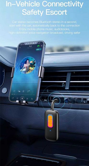 Bluetooth-адаптер 5.4 AUX Приёмник-передатчик для авто, ТВ