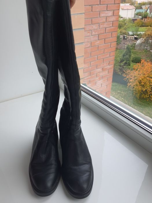 Зимові шкіряні високі чоботи, 39 розмір