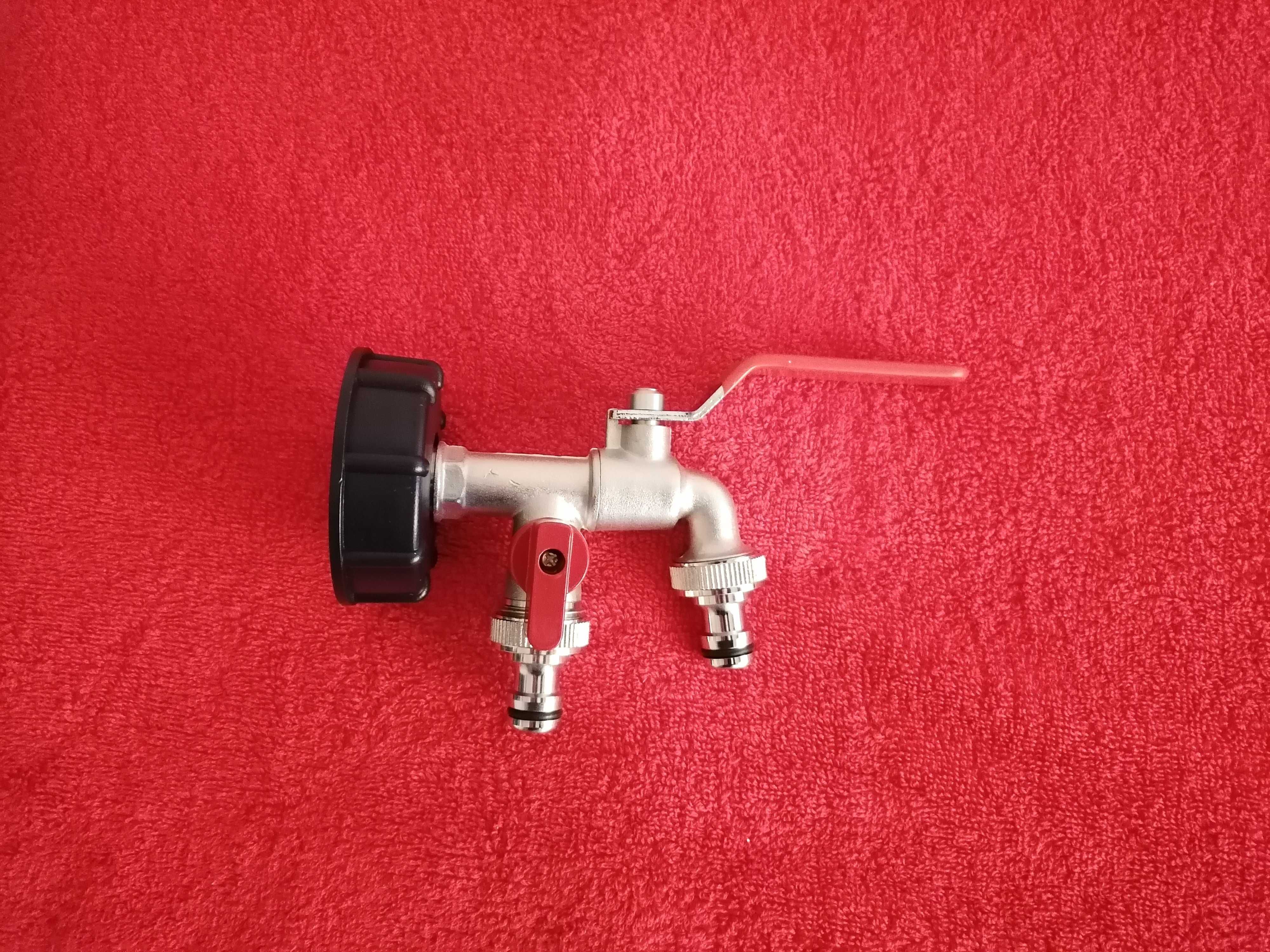 Torneira de dupla saida com adaptador de IBC