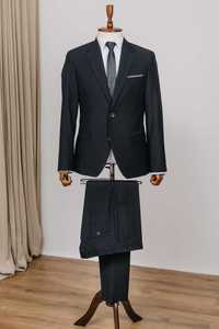 Чоловічий чорний класичний костюм піджак та штани