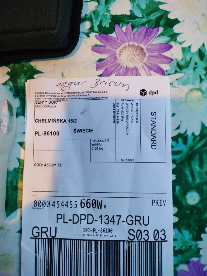Zegar Bricon po wymianie bateri