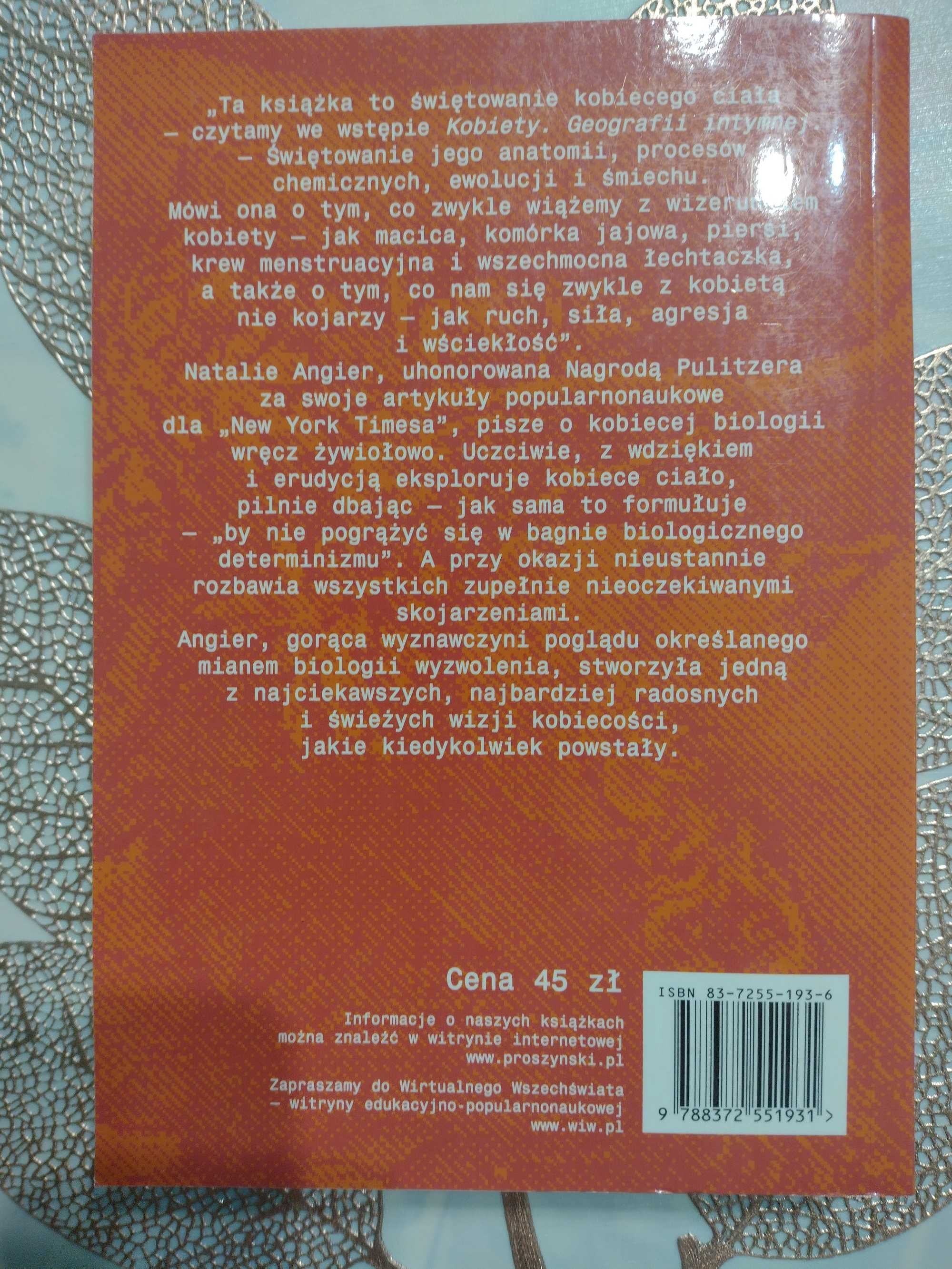 Książka "Kobieta - geografia intymna", Natalie Angier, nowa