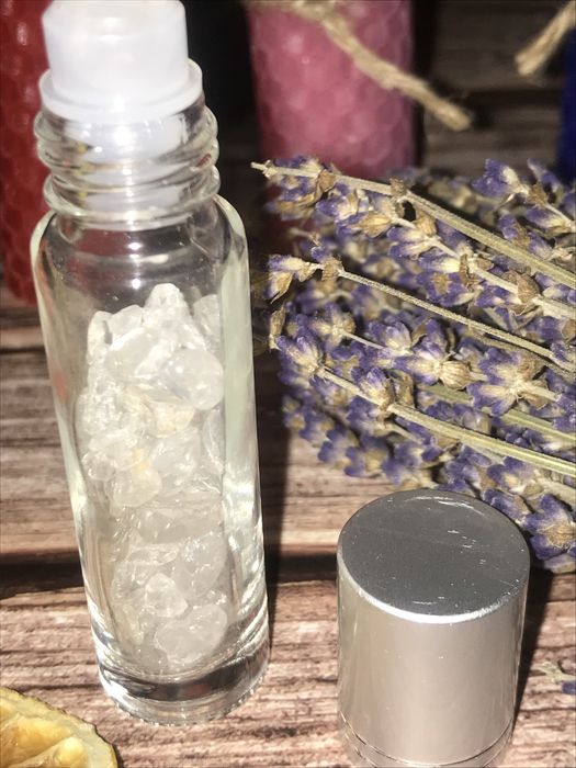 Magia Buteleczka z kryształami na olejek 10ml – kryształ górski Tarot