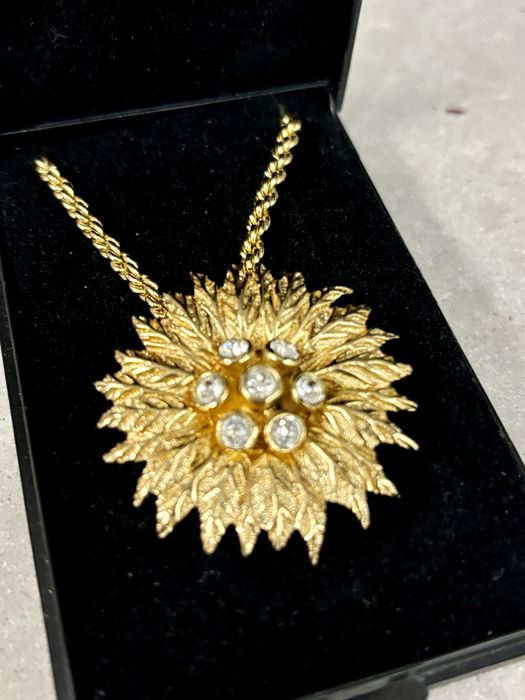 Christian Dior złocony naszyjnik Vintage lata 1980te Unikat