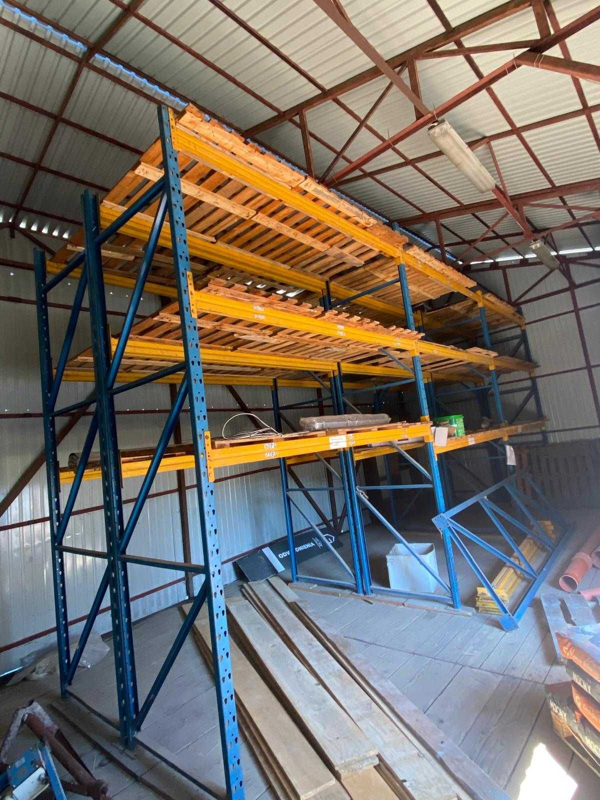 Magazynowe REGAŁY paletowe wysokiego składowania H-3,8m L-2,8m
