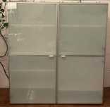 Ikea BESTA 2 modulos branco c/ vidro  painel superior