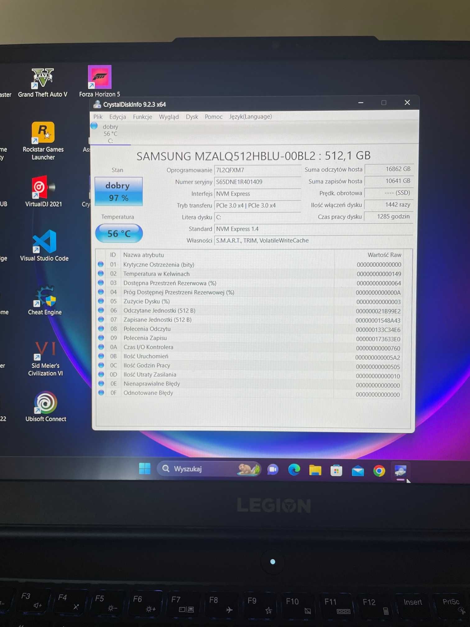 Lenovo LEGION 5 RTX3060 i7-11800H 512GB/16GB RAM 165Hz