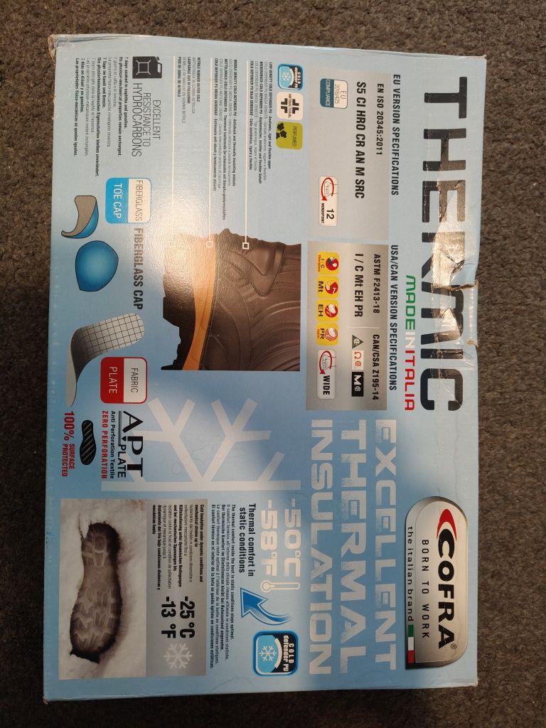 Buty/gumowce termiczne robocze COFRA THERMIC NOWE r.44