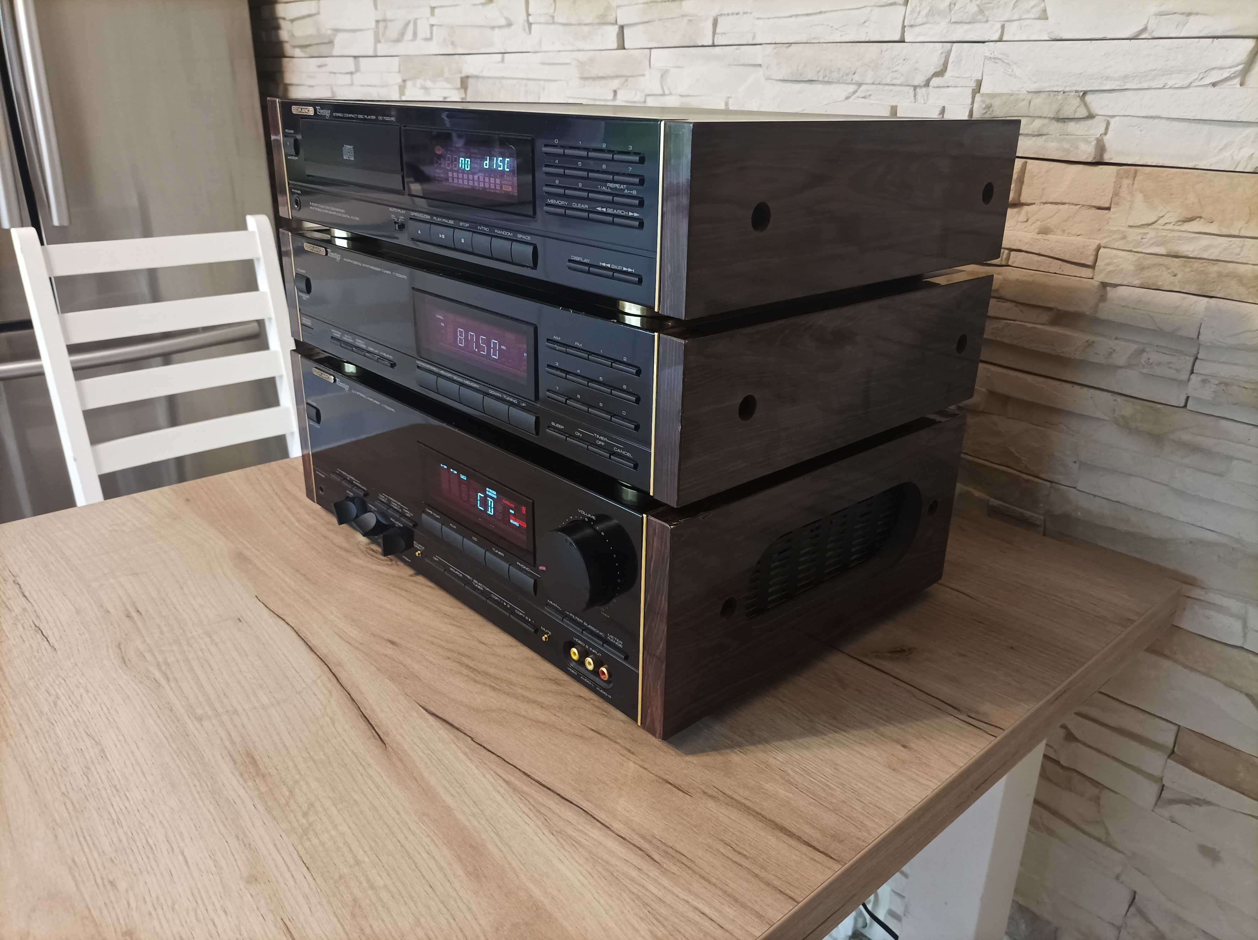 Wieża okano Prestige 700 amplituner drewno lata 80