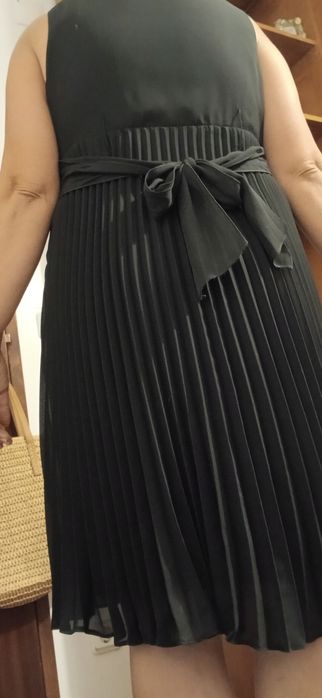 Vestido Preto plissado