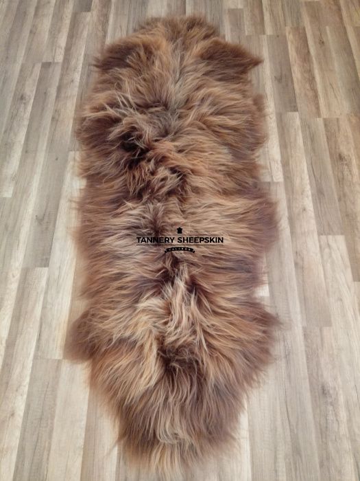 Skóra Owcza Dywan Dwójka Island Brąz Kolor Naturalny