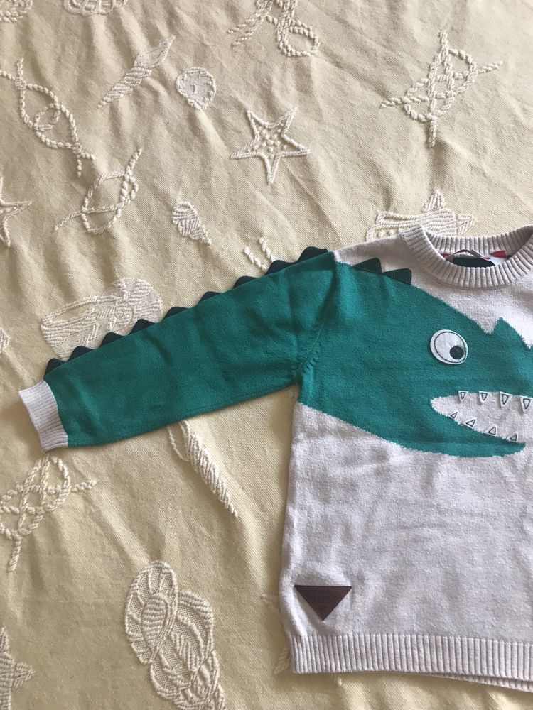 Camisola dinosauro e camisa, boboli 3 anos