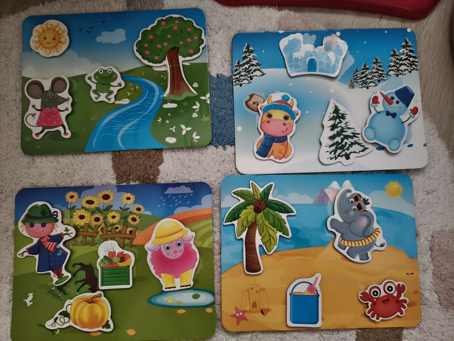 Układanka na rzepy pory roku